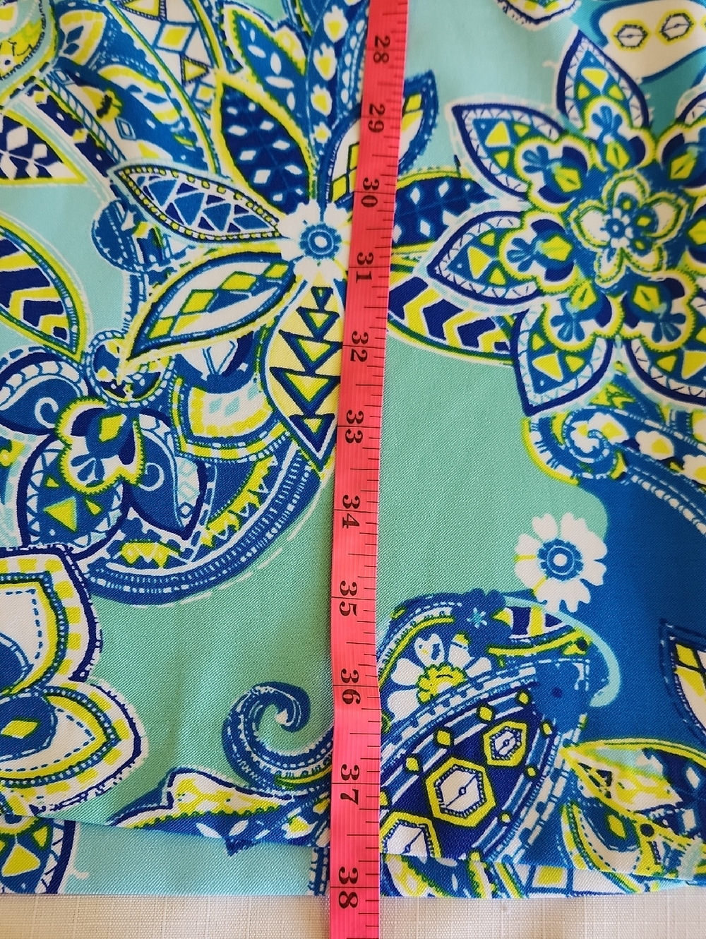 Ronni Nicole Paisley Sleeveless Shades Blue Midi Dress. Size 12 - Picture 10 of 12